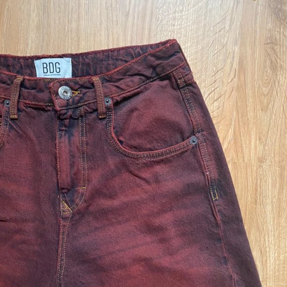 BDG Jeans Urban Outfitters Wide Leg Baggy Red Wash Jeans - Picture 4 of 4